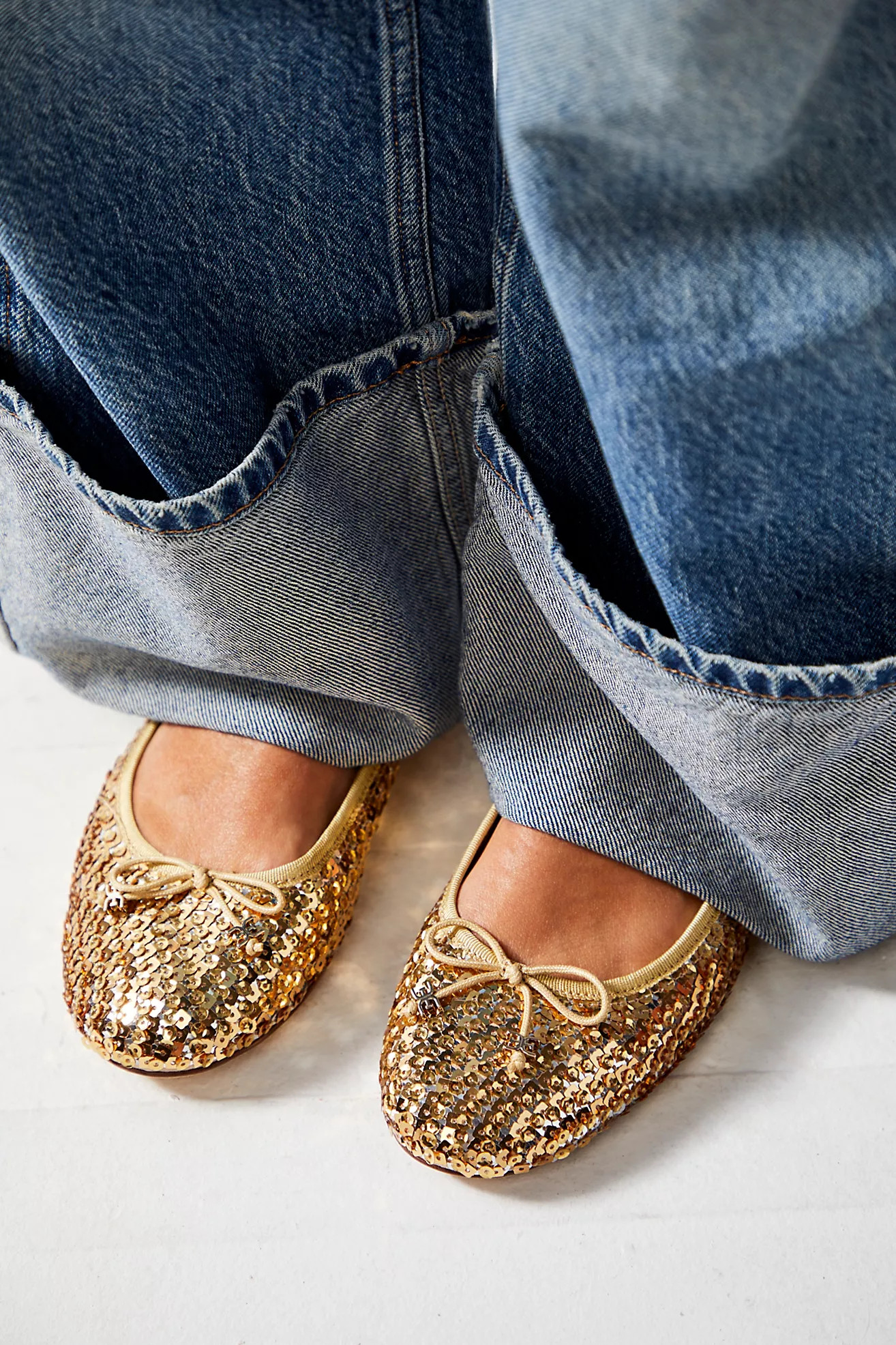 Felicia Glitter Ballet Flats | Free People (Global - UK&FR Excluded)