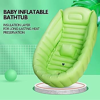 Infant Inflatable Tub, Portable Toddler Tub, Non-Slip Neonatal Tub, Baby Tub Seat, Built-in Air Pump | Amazon (US)