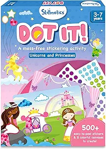 Skillmatics Art Activity Dot It - Unicorns & Princesses, No Mess Sticker Art for Kids, Craft Kits... | Amazon (US)