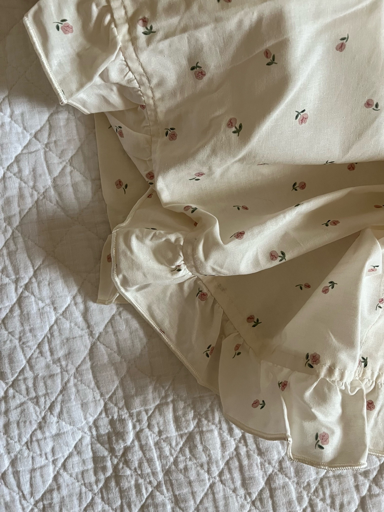 Quinn requested a pink room in the new house, which is absolutely what she’s going to get! I am obsessed with these 100% cotton curtains I found at target! The vintage inspired floral print is so cute, I love the ruffled edges and they’re only $15 per panel!

#LTKHome #LTKKids