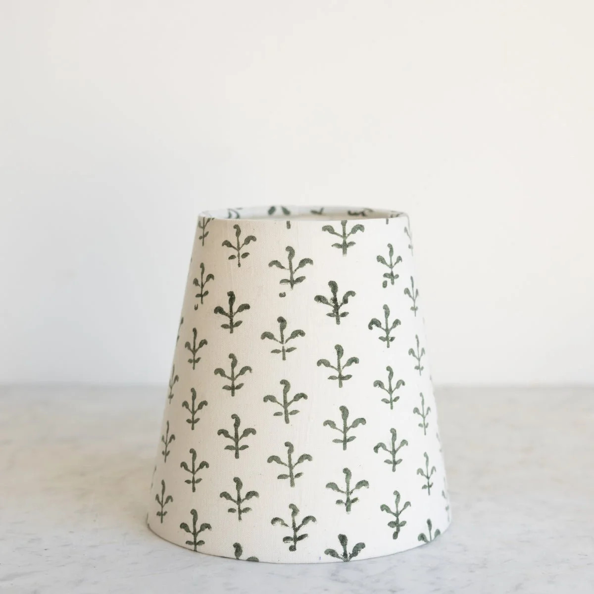 Block Print Lampshade | Fleur Olive | Elsie Green US