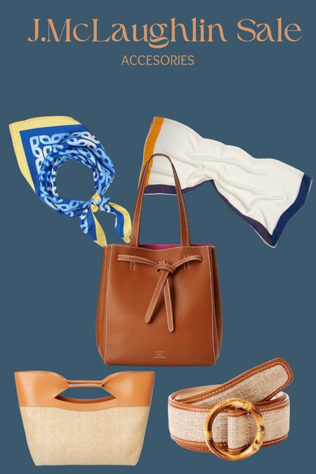 J. McLaughlin sale. Love these accessories! 

Scarf, silk scarf, brown leather bag, summer handbag, linen belt, over 40 style, over 50 fashion. 



#LTKitbag #LTKover40 #LTKsalealert