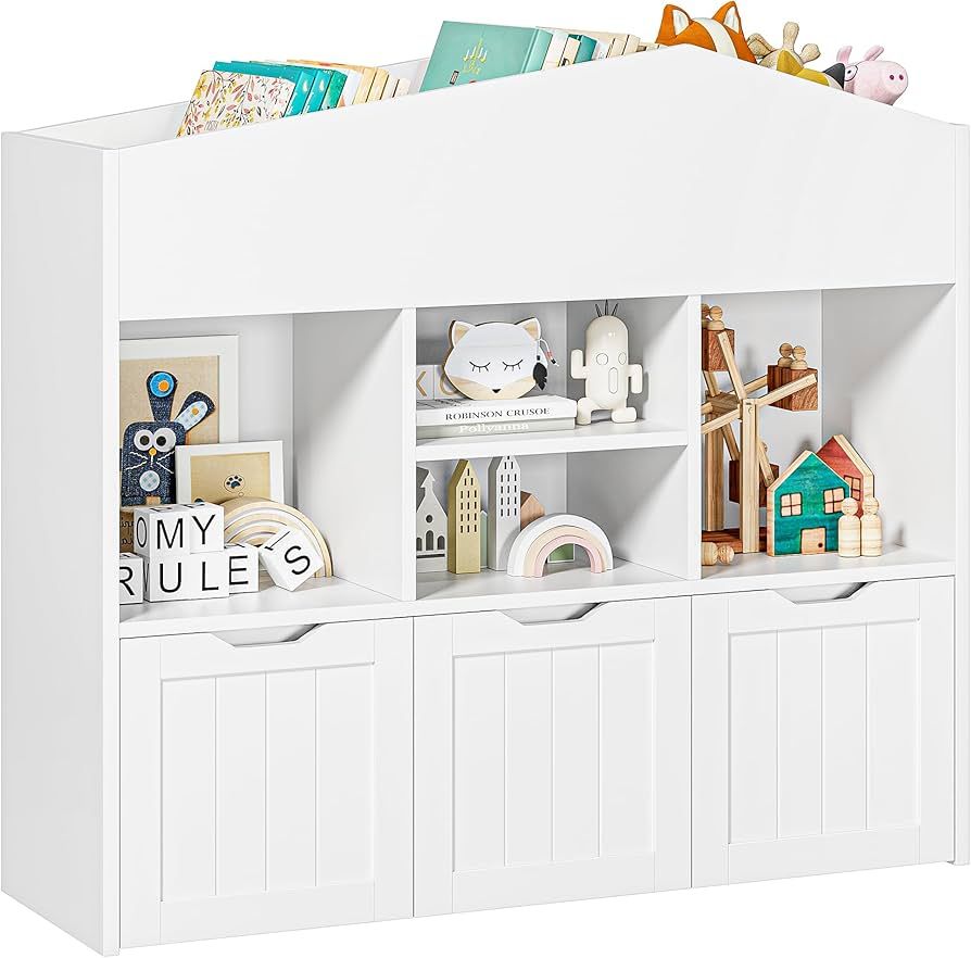 FOTOSOK Toy Storage Organizer with 3 Movable Drawers, Toy Organizers and Storage with Concealed W... | Amazon (US)
