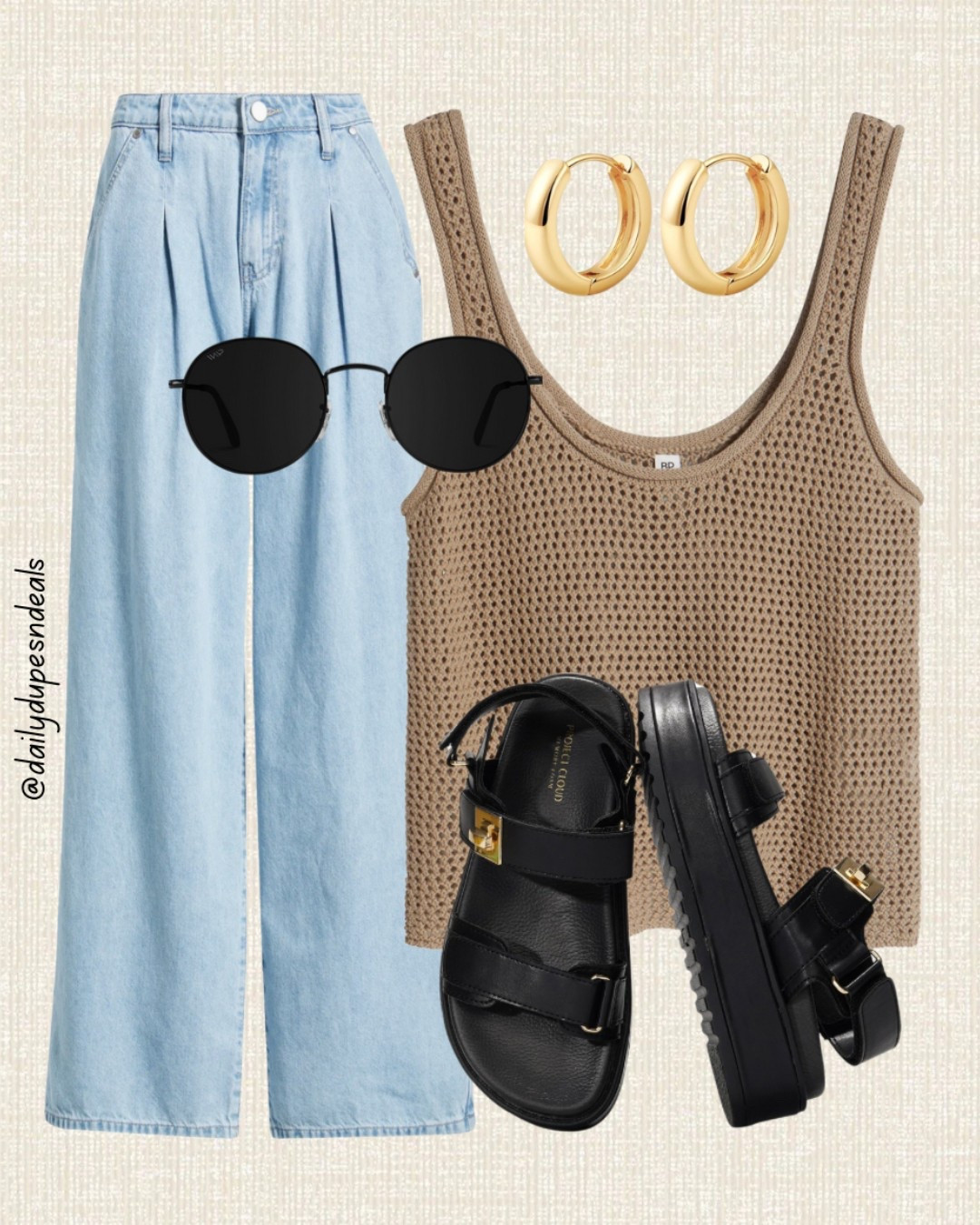 Summer spring denim jeans tank top sunglasses gold earrings sandals Nordstrom amazon

#LTKFindsUnder50 #LTKSeasonal #LTKStyleTip