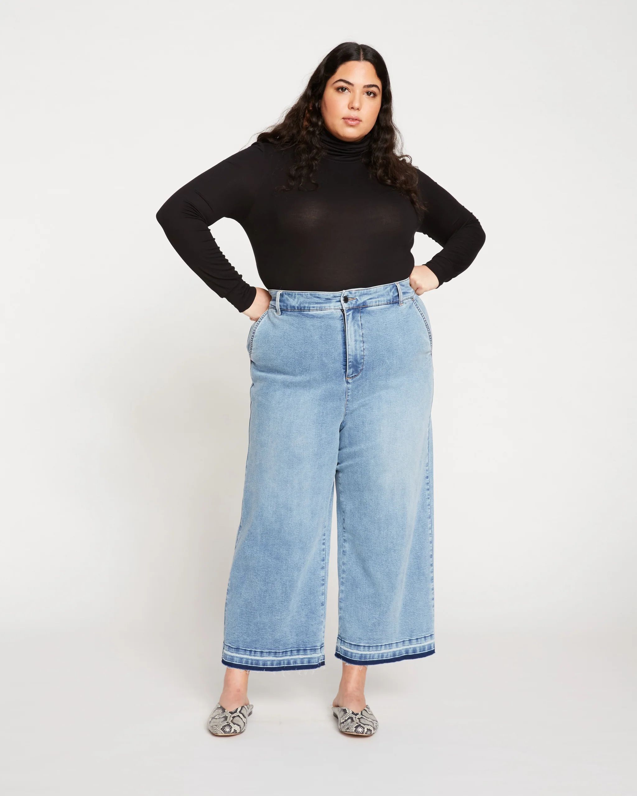 Diana Super High Rise Raw Hem Wide Leg Jeans - Vintage Indigo | Universal Standard