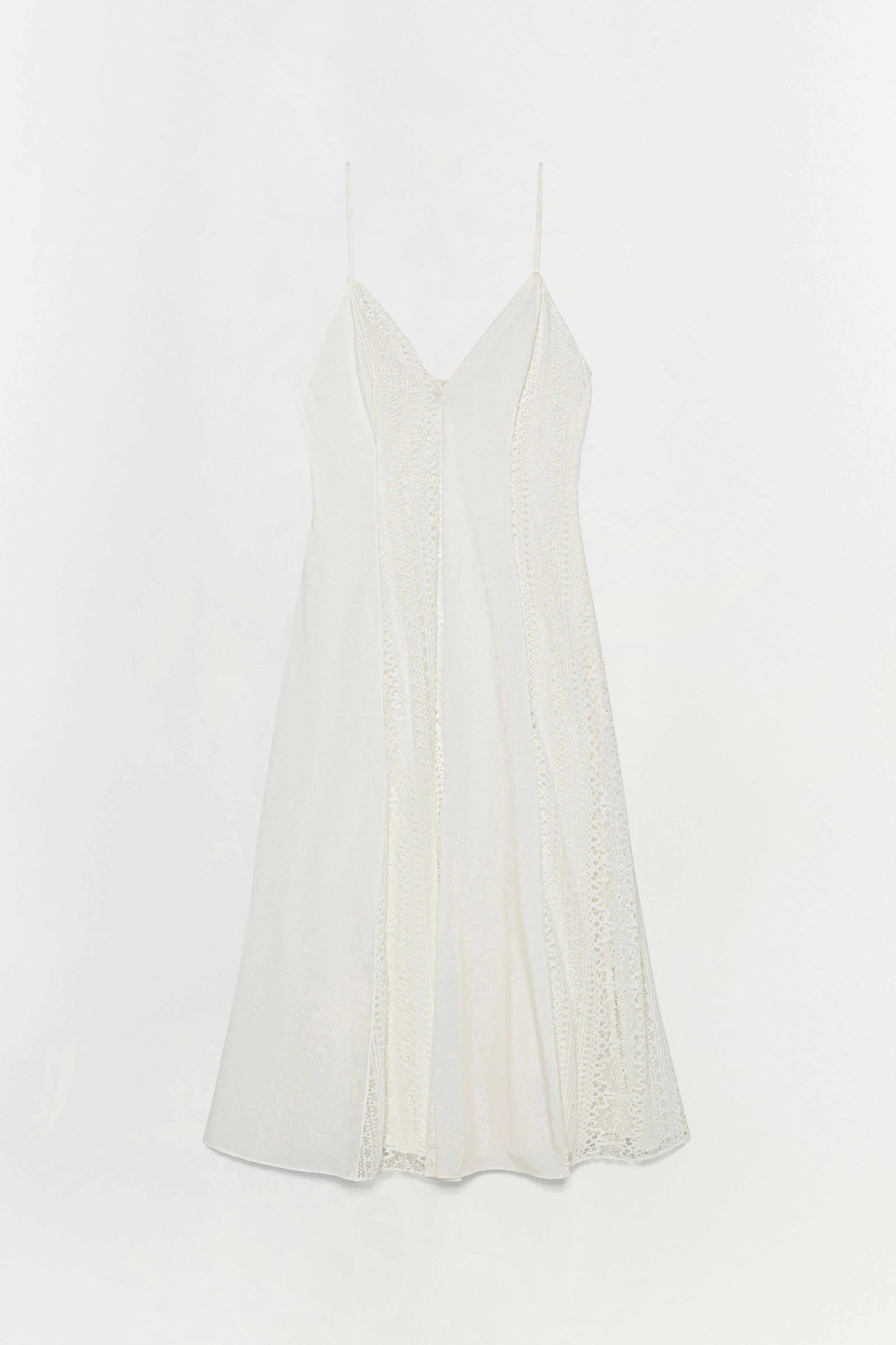 SIMKHAI Women's Mina Lace Midi Dress in White, Size 00 | Simkhai