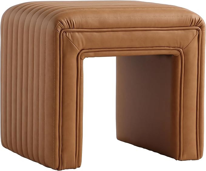 Vanity Stool Chair,Modern Tusk Bloom Ottoman Foot Stool with Wooden Legs Sofa Bench Footstool Ext... | Amazon (US)