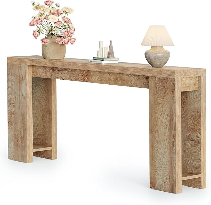 LITTLE TREE 70.9-Inch Long Console Table, Narrow Sofa Table Behind The Couch, Farmhouse Console T... | Amazon (US)