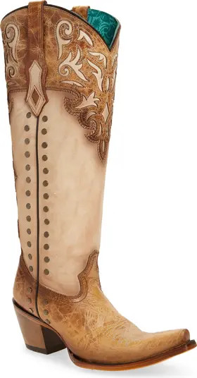 Stud & Overlay Western Boot (Women) | Nordstrom
