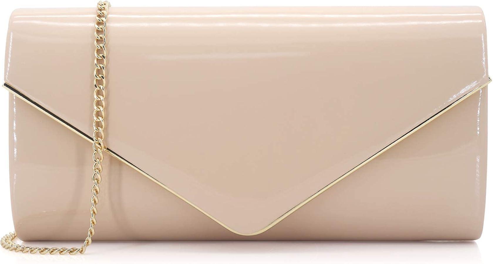 MUDUO Patent Leather Envelope Clutch Purse Shiny Candy Foldover Clutch Evening Bag for Women | Amazon (CA)