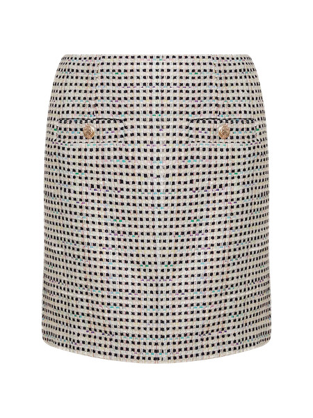 Petite Plaid Tweed Welt Pocket Skirt | Ann Taylor