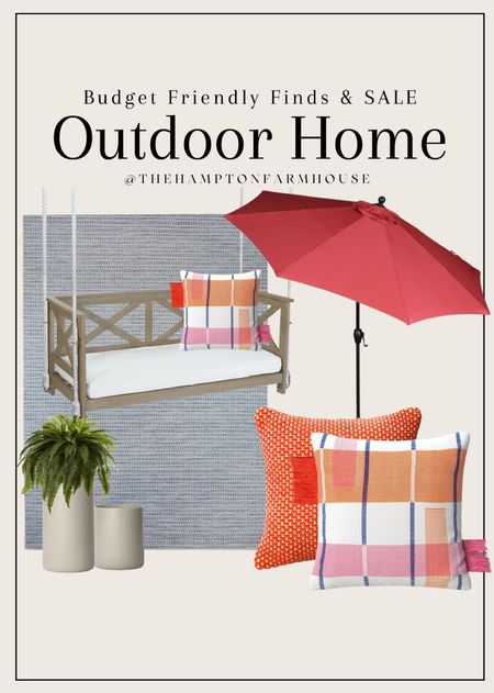 Affordable outdoor and patio home decor!

Porch decor, patio decor, outdoor pillows, outdoor rug, planter, porch swing, rocking chair 

#LTKhome #LTKstyletip #LTKSeasonal