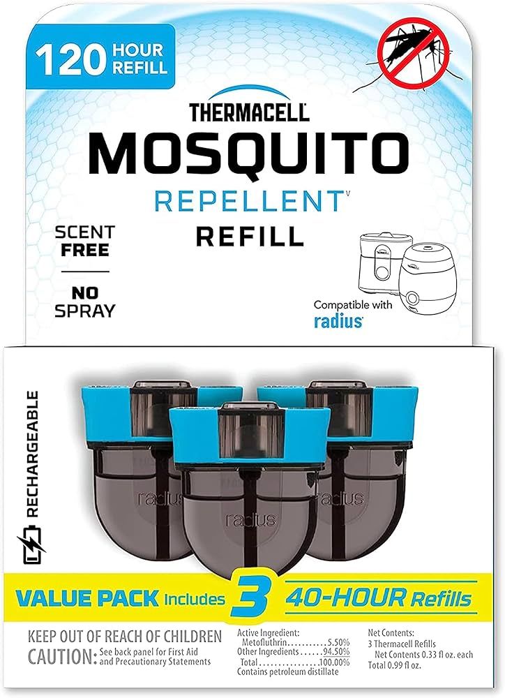 Thermacell Rechargeable Mosquito Repeller Refills; Advanced Repellent Formula Provides 20’ Prot... | Amazon (US)