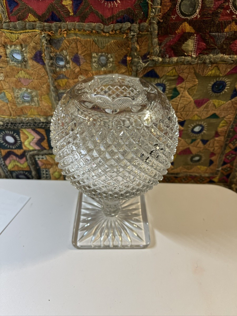 Vintage Westmoreland English Hobnail Ivy Rose Bowl Vase in ClearSquare Base RARE | eBay | eBay US