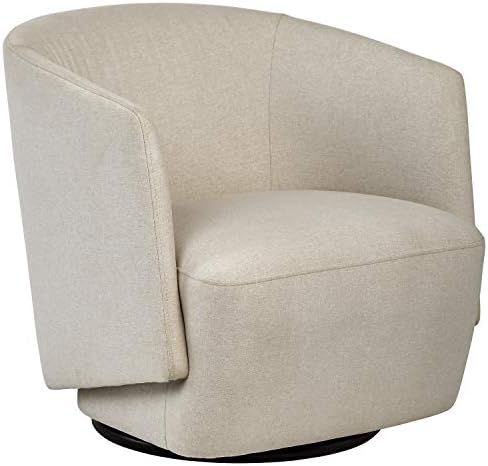 Amazon Brand – Rivet Coen Modern Upholstered Accent Swivel Chair, 30"W, Cream | Amazon (US)