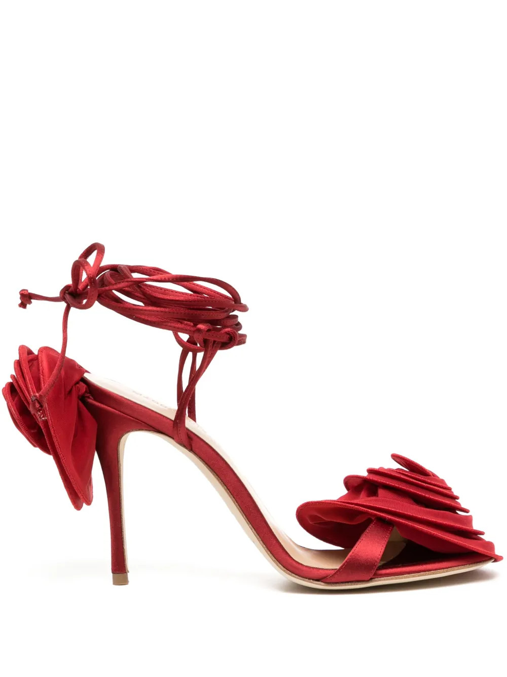 Magda Butrym 100mm flower-appliqué Sandals - Farfetch | Farfetch Global