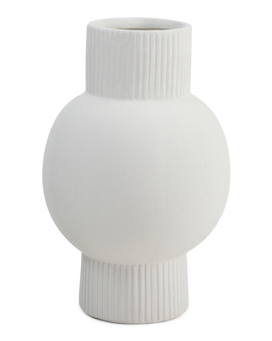13in Textured Ceramic Vase | TJ Maxx