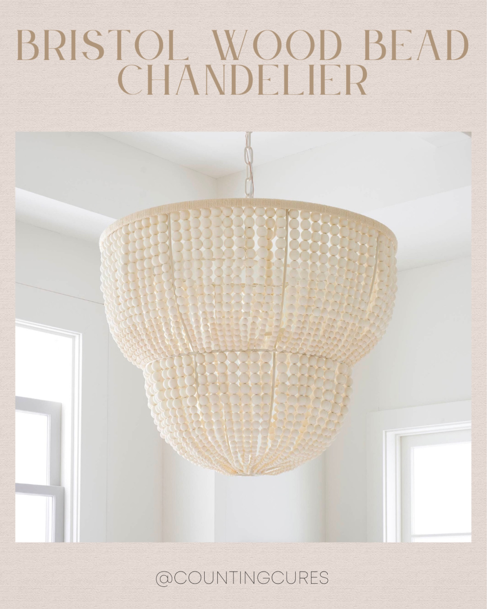 Loving this beige wood bead chandelier from Pottery Barn! #neutralfinds #lightingfixture #pottery barn #homestylinginspo

#LTKhome #LTKstyletip