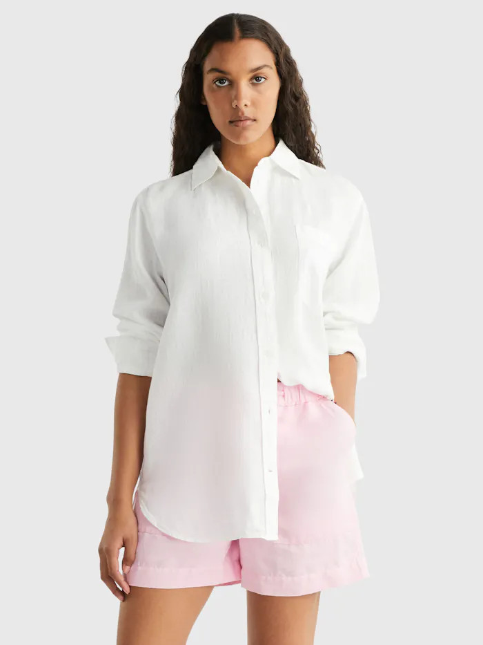 Linen Oversized Shirt | Tommy Hilfiger (AU)