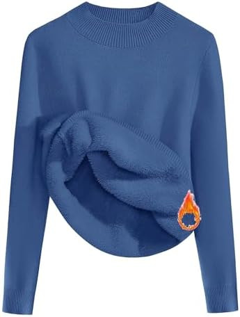 Zeagoo Women's Fleece Sherpa Lined Sweater Mock Neck Long Sleeve Thermal Shirt 2025 Fall Winter F... | Amazon (US)