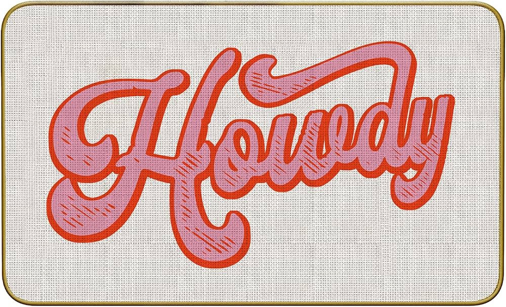 Funny Hot Pink Howdy Doormat Door Mat for Home Kitchen,Howdy Door Mat, Howdy Cowgirl Preppy Doorm... | Amazon (US)