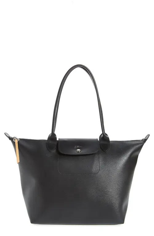 Longchamp Large Le Pliage City Shoulder Tote in Black at Nordstrom | Nordstrom