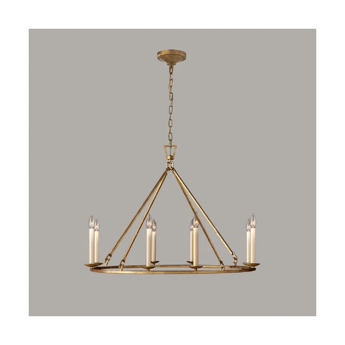 Ertac 8 - Light Dimmable Wagon Wheel Chandelier | Wayfair North America