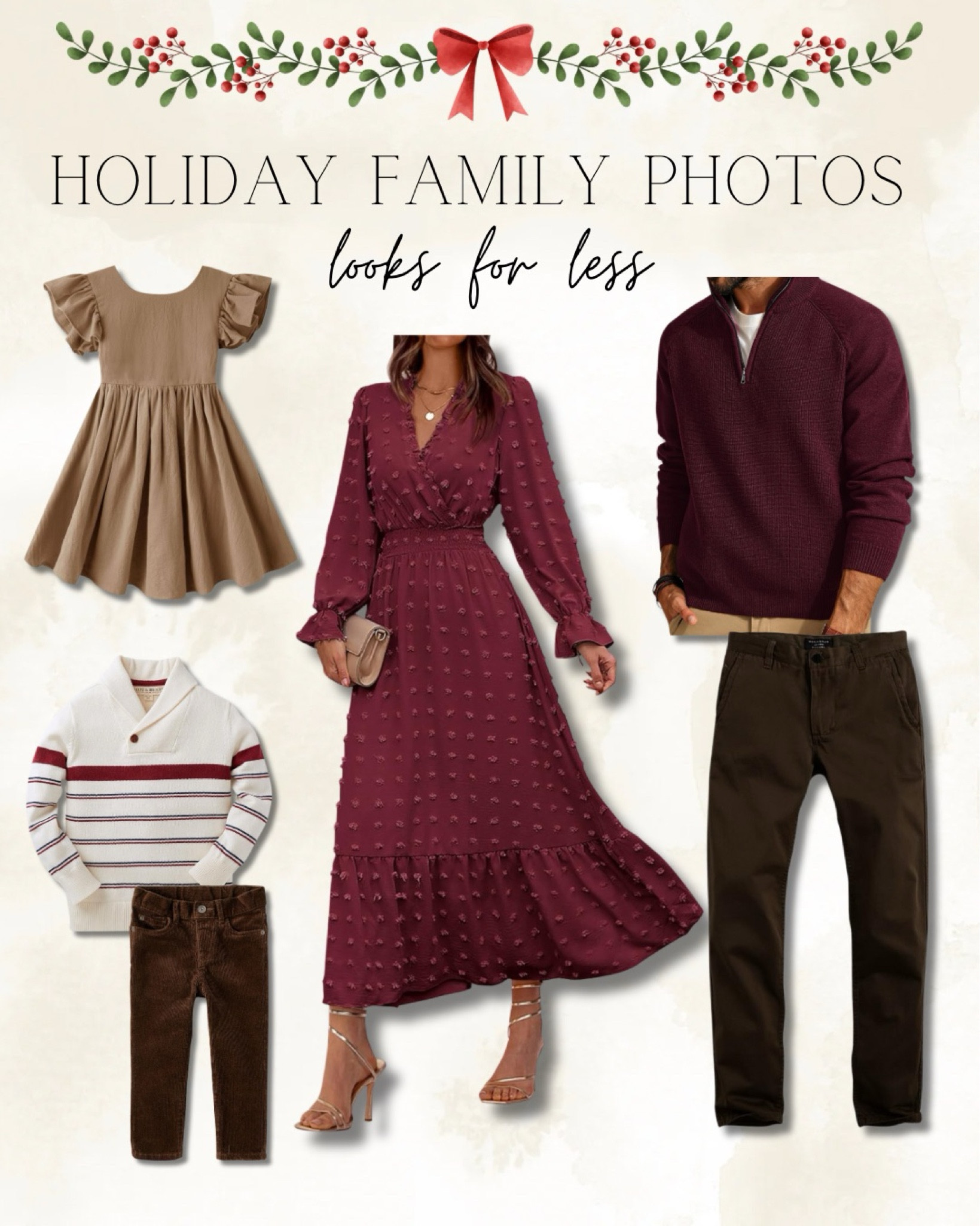 All about the burgundy and tan. These colors work great for both fall and holiday family photos!
•
#kristieincarolina #liketkit #style #shopthepost 
#rewardstylebloggers #LTKseasonal
#holidayoutfits #holidayphoto #christmascard #outfitinspo #familyphotos #sweaterweather #LTKbaby


#LTKFindsUnder100 #LTKHoliday #LTKFamily