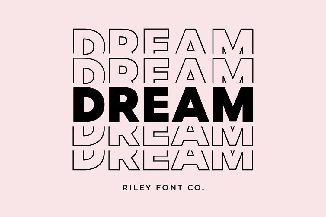 Dream Sans Stacked Font  Mirror Font Echo Font Cricut Font - Etsy | Etsy (US)