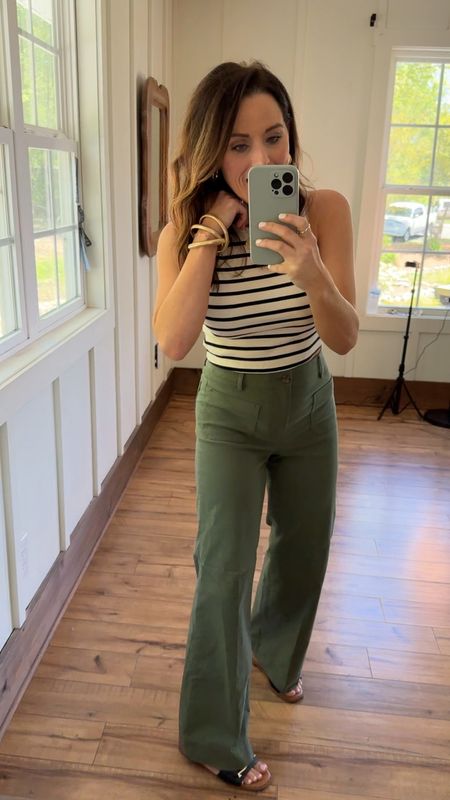 Love these olive pants from jcrew! Perfect for a casual look or everyday work office outfit! I got a size 24 in these and they will definitely be on repeat this spring and summer!

#LTKsalealert #LTKSeasonal #LTKfindsunder50