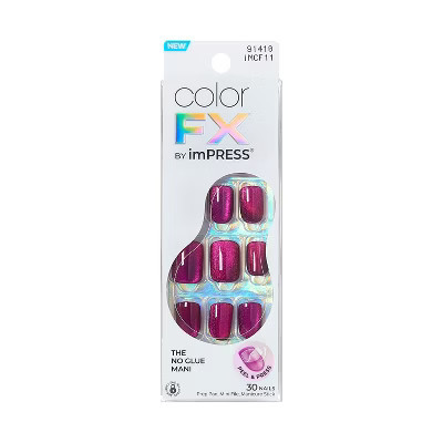 KISS Products colorFX by imPRESS Press-On Fake Nails - Short Squoval - Levels - 30ct | Target