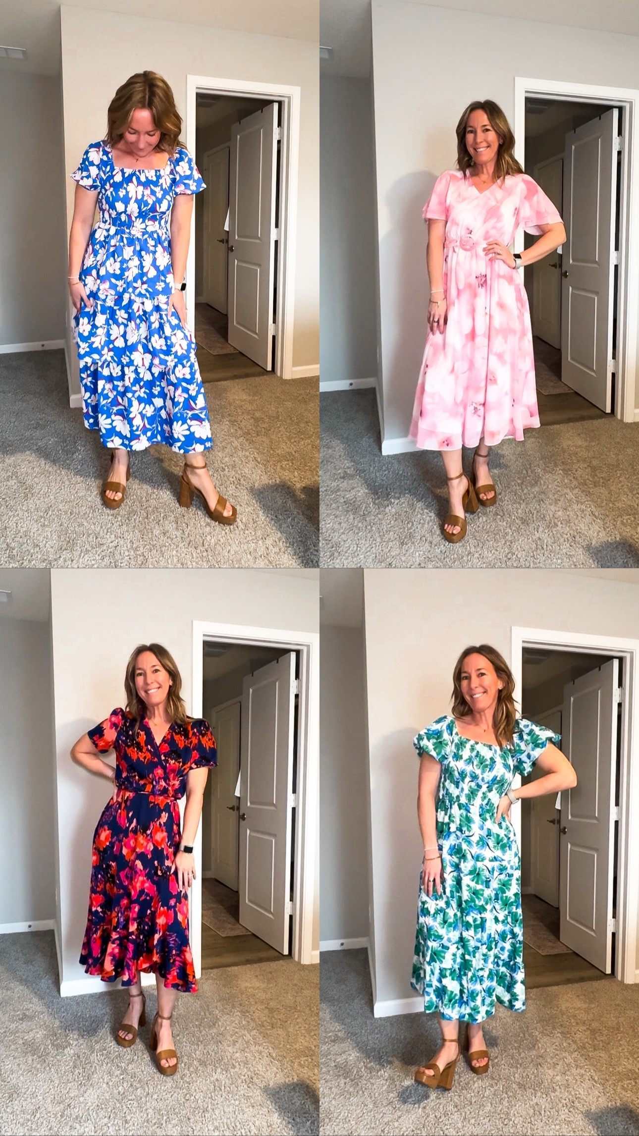 Help me decide what to wear to an upcoming wedding! ❤️🫶🏼 these would also be great for Easter, Mother’s Day, a baby/bridal shower, a Spring vacation! They’re all soooo comfortable & flattering 😊 

#LTKWedding #LTKStyleTip #LTKFindsUnder50