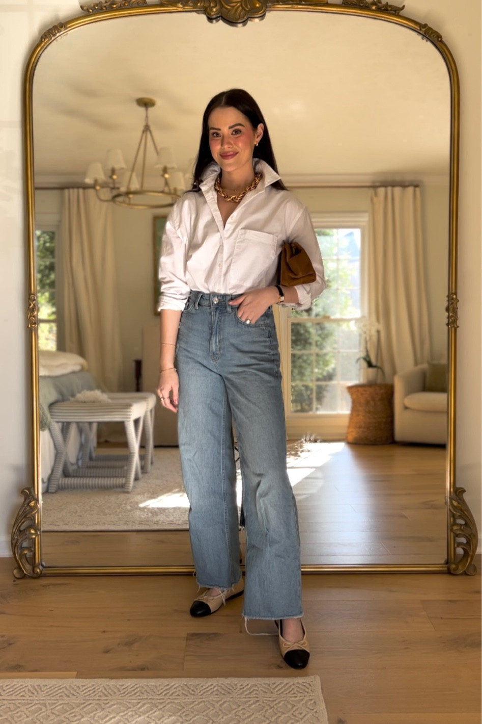 Baggy jeans outfit / H&M jeans / white AYR button down 

#LTKfindsunder100