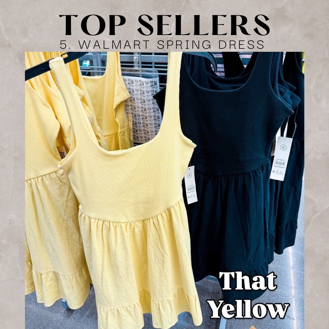 Weekly best seller 
Walmart yellow dress :) perfect for spring 

#LTKgrwm #LTKootd #LTKSaleAlert