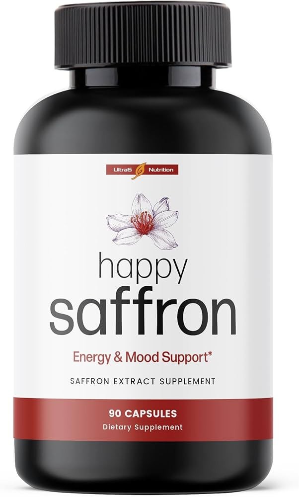 Happy Saffron Supplements - 100% Pure Saffron Extract Supplement - Mood Enhancer for Women & Men ... | Amazon (US)