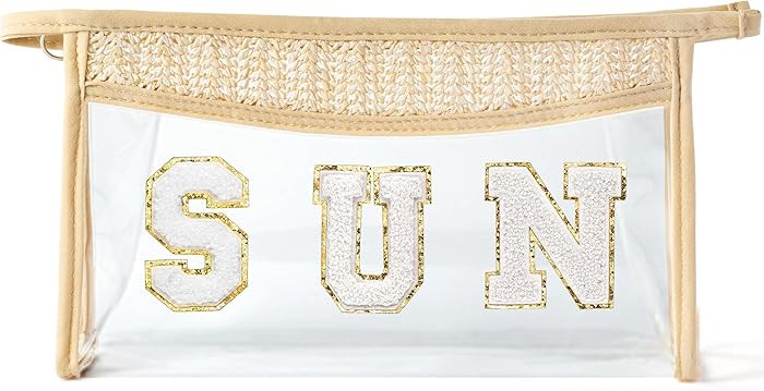 Boho Patch Sun Cosmetic Bag Summer Sunscreen Clear Toiletry Makeup Bag Portable Waterproof Makeup... | Amazon (US)