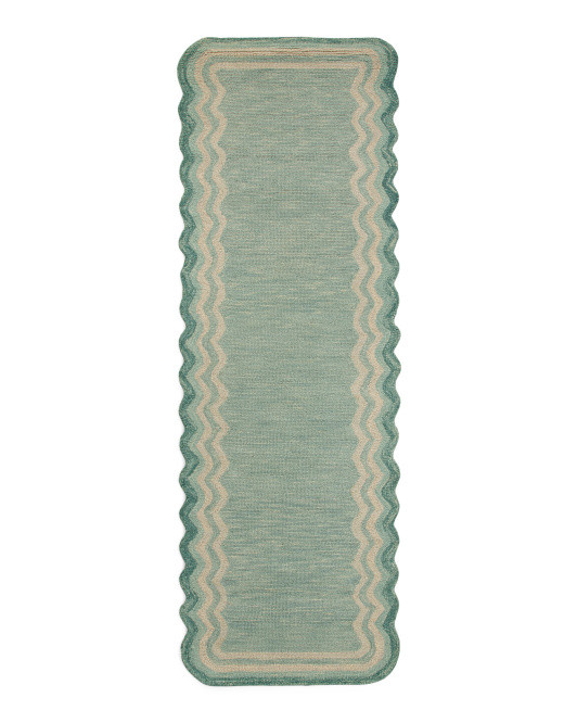 2x7 Wool Scalloped Runner | TJ Maxx