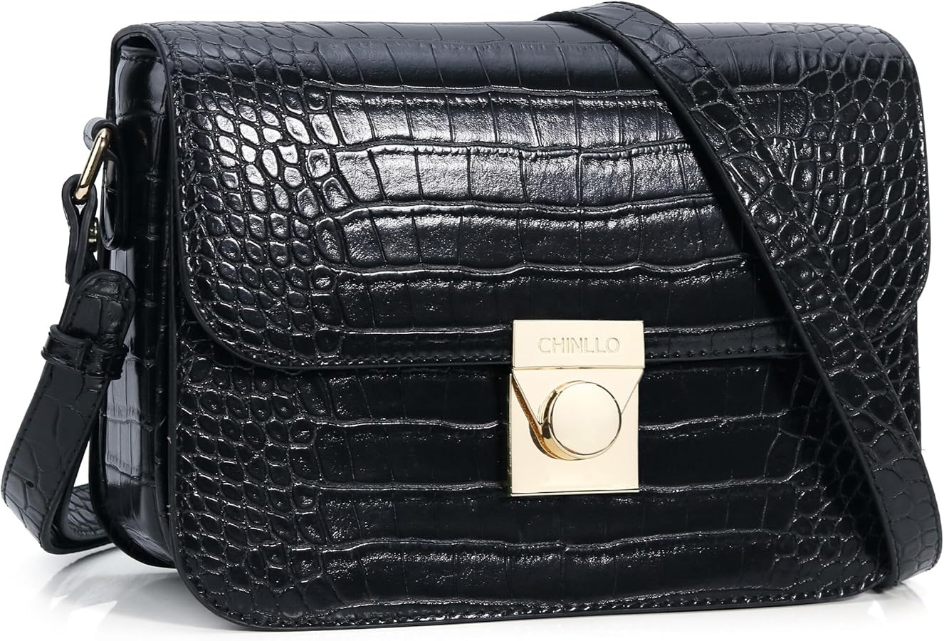 Crossbody Bag Shoulder Satchel Purse for Women, Triple Pocket Bag PU Leather Messenger Bag Flap E... | Amazon (US)