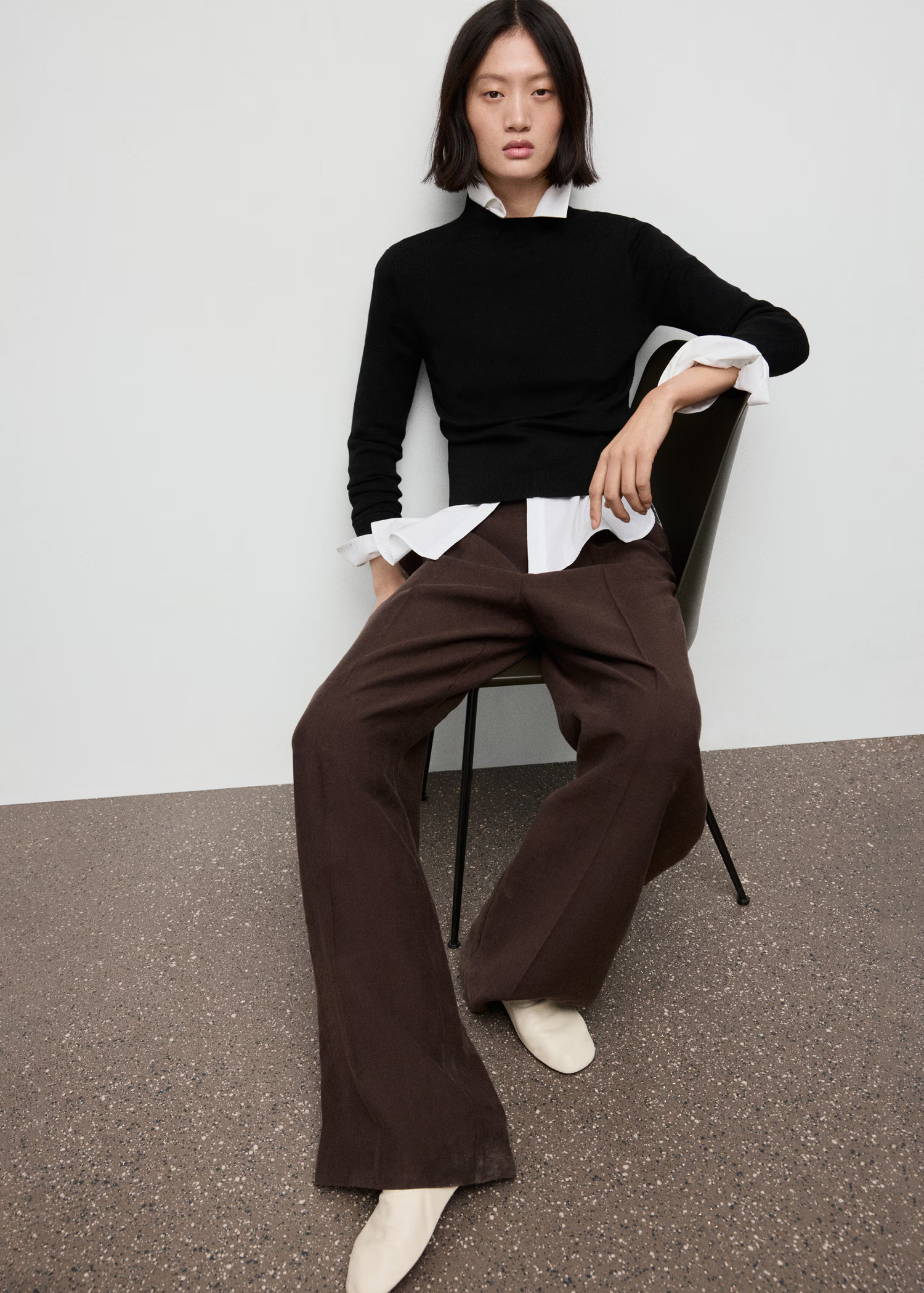 Fitted sweater with perkins neck | Mango (US/MX/AU)