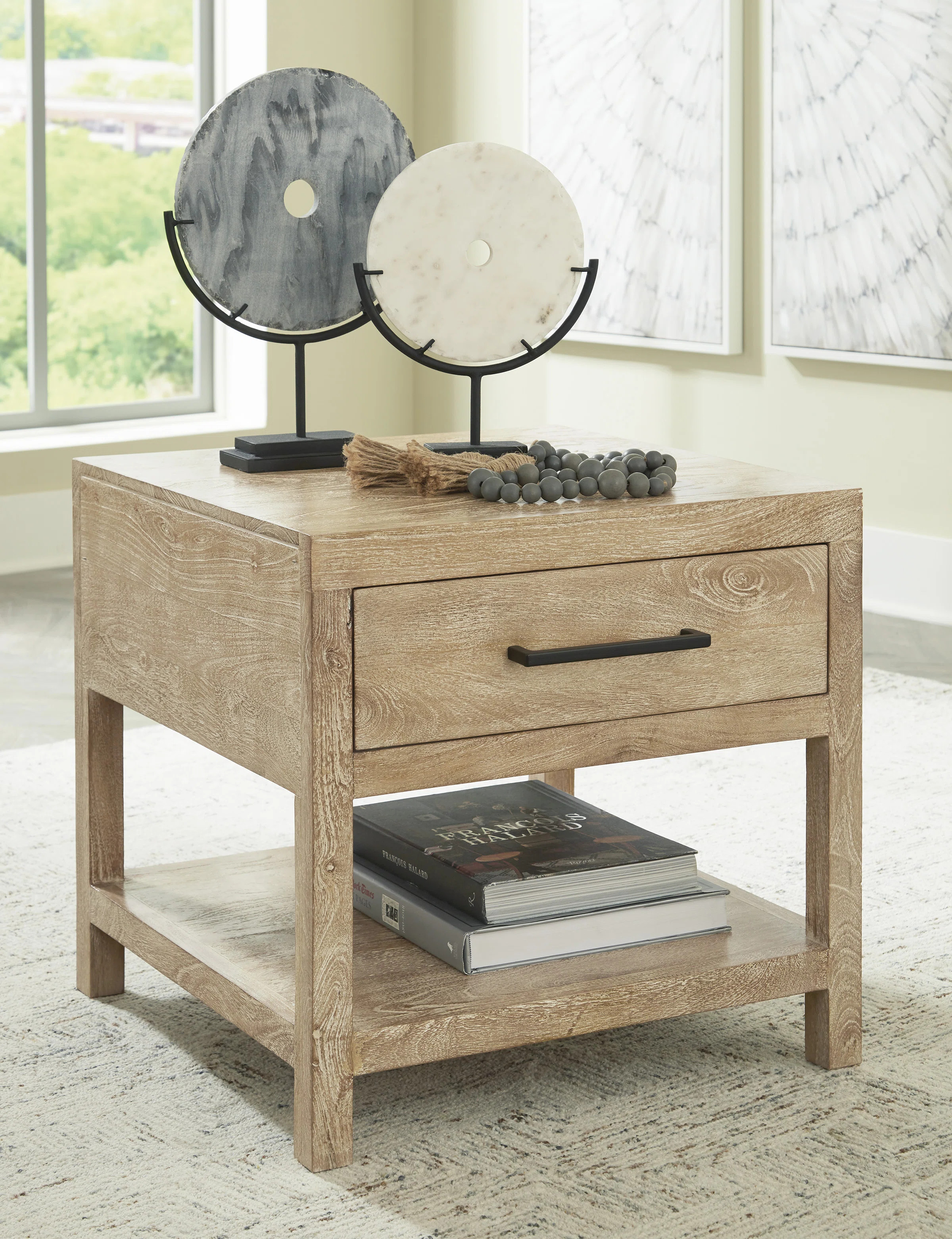 Bharkah Solid Wood End Table with Storage | Wayfair North America