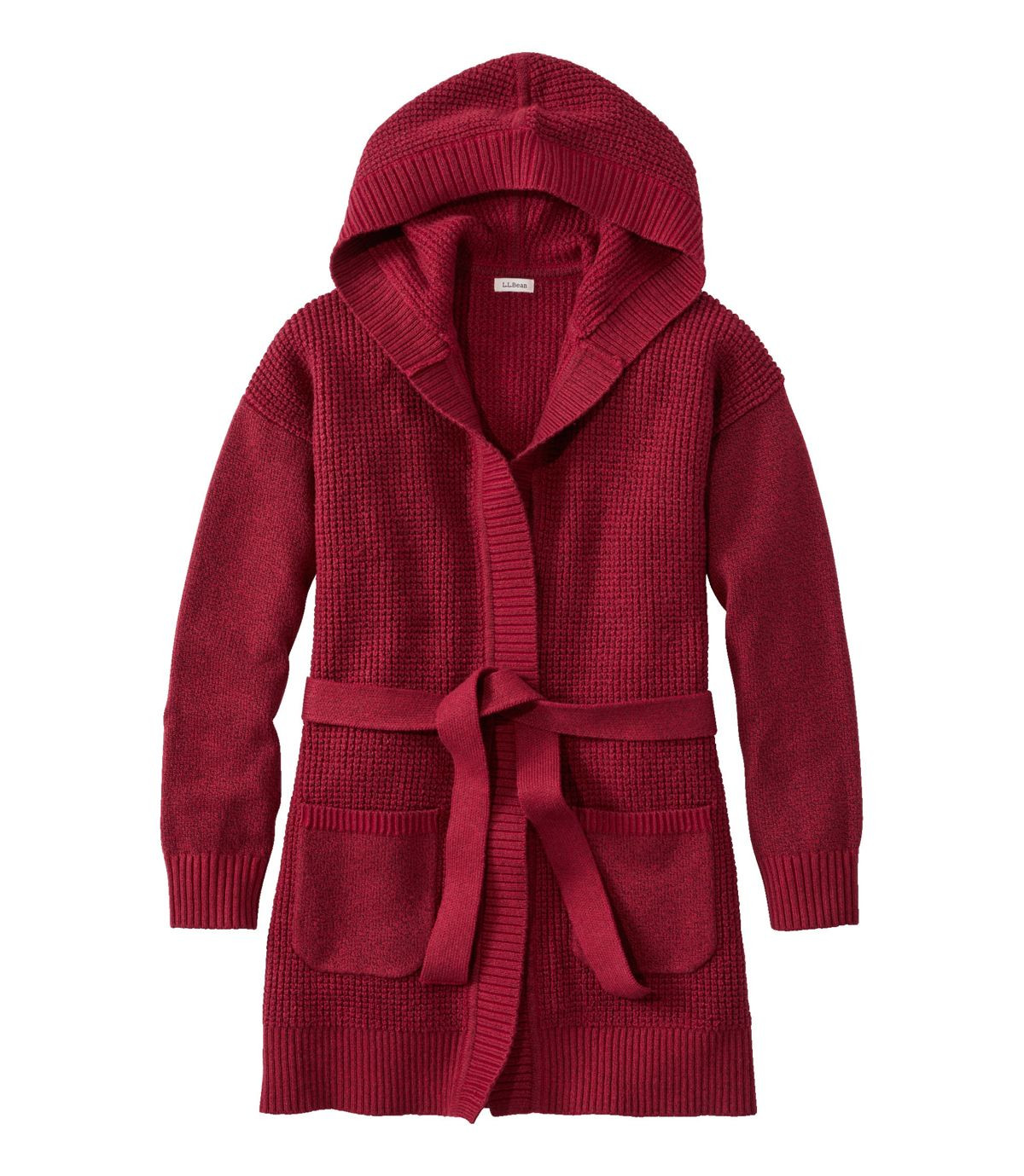 Women's All-Day Waffle Sweater, Hooded Wrap Cardigan | L.L. Bean