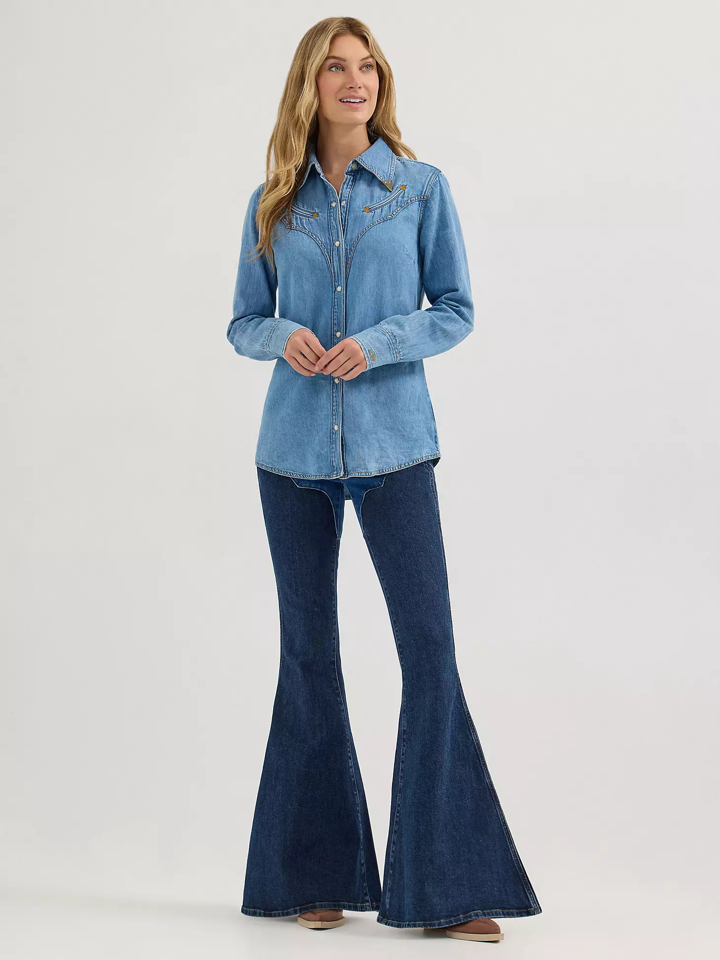 Wrangler x Lainey Wilson Moxie Western Denim Shirt | Wrangler