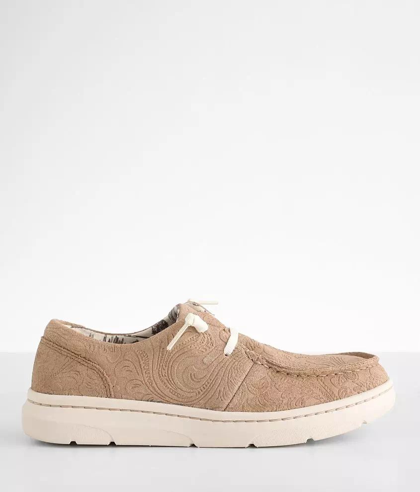 Hilo Tooled Leather Shoe | Buckle