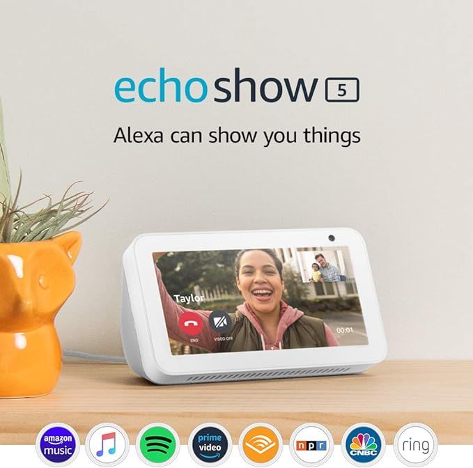 Echo Show 5 -- Smart display with Alexa – stay connected with video calling - Sandstone | Amazon (US)