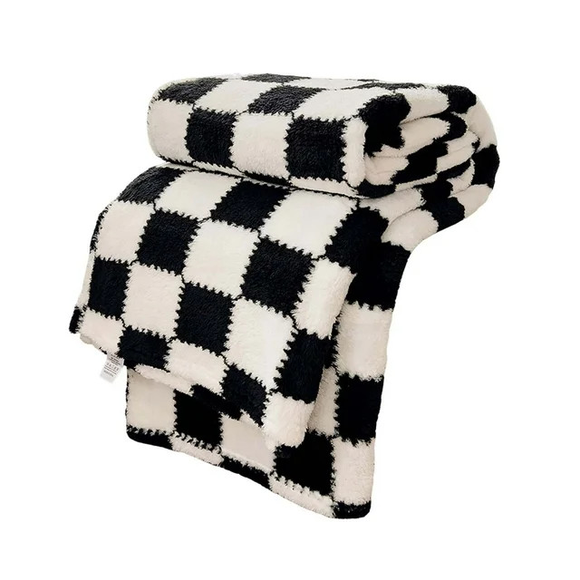 geerera Checkered Flannel Fleece Throw Blanket Soft Cozy Lightweight Checkerboard Grid Print Ches... | Walmart (US)