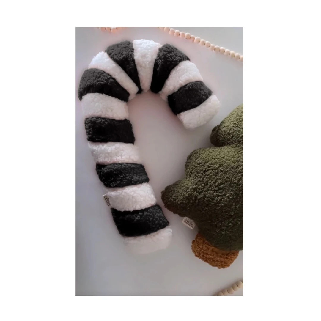 Candy Cane Pillow Holiday Pillow Sherpa Candy Cane Pillow - Etsy | Etsy (US)