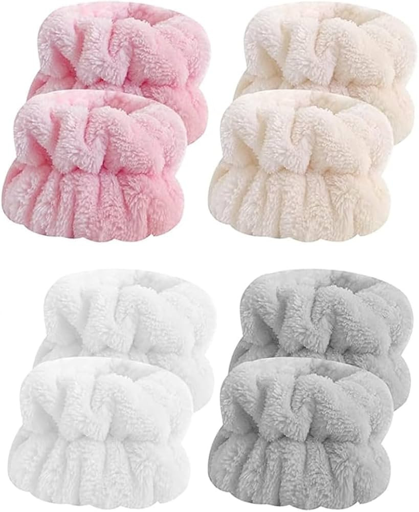 Giants Fist 4 Pairs Wrist Bands Wrist Spa Washband Microfiber Washing Face Wrist Wash Towel Band ... | Amazon (US)