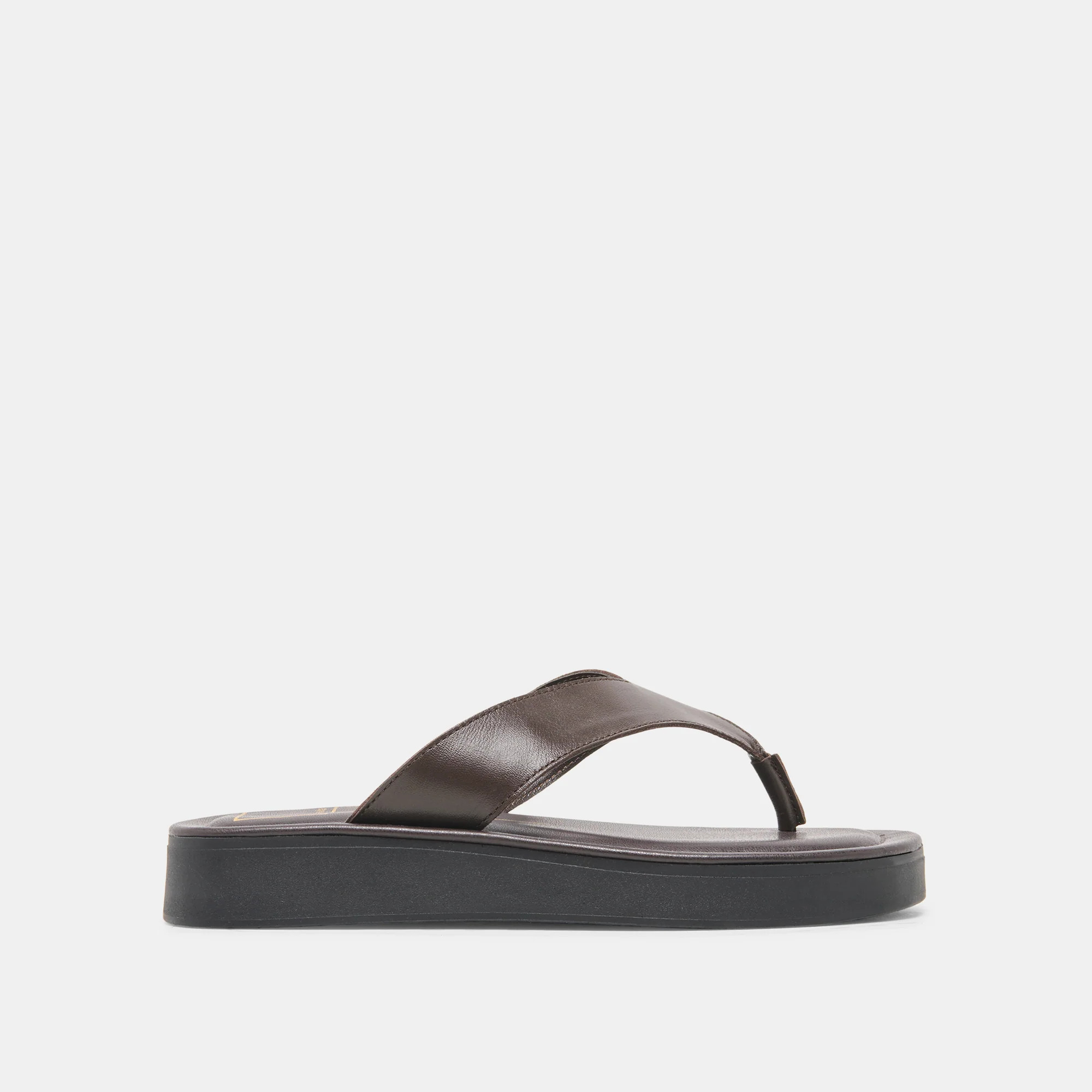BLAYZE Dk Chocolate Leather Platform Flip-Flop Sandals | Dolce Vita | DolceVita.com