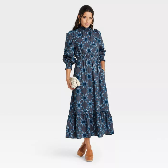 Women's Balloon Long Sleeve Dress - Universal Thread™ Floral | Target