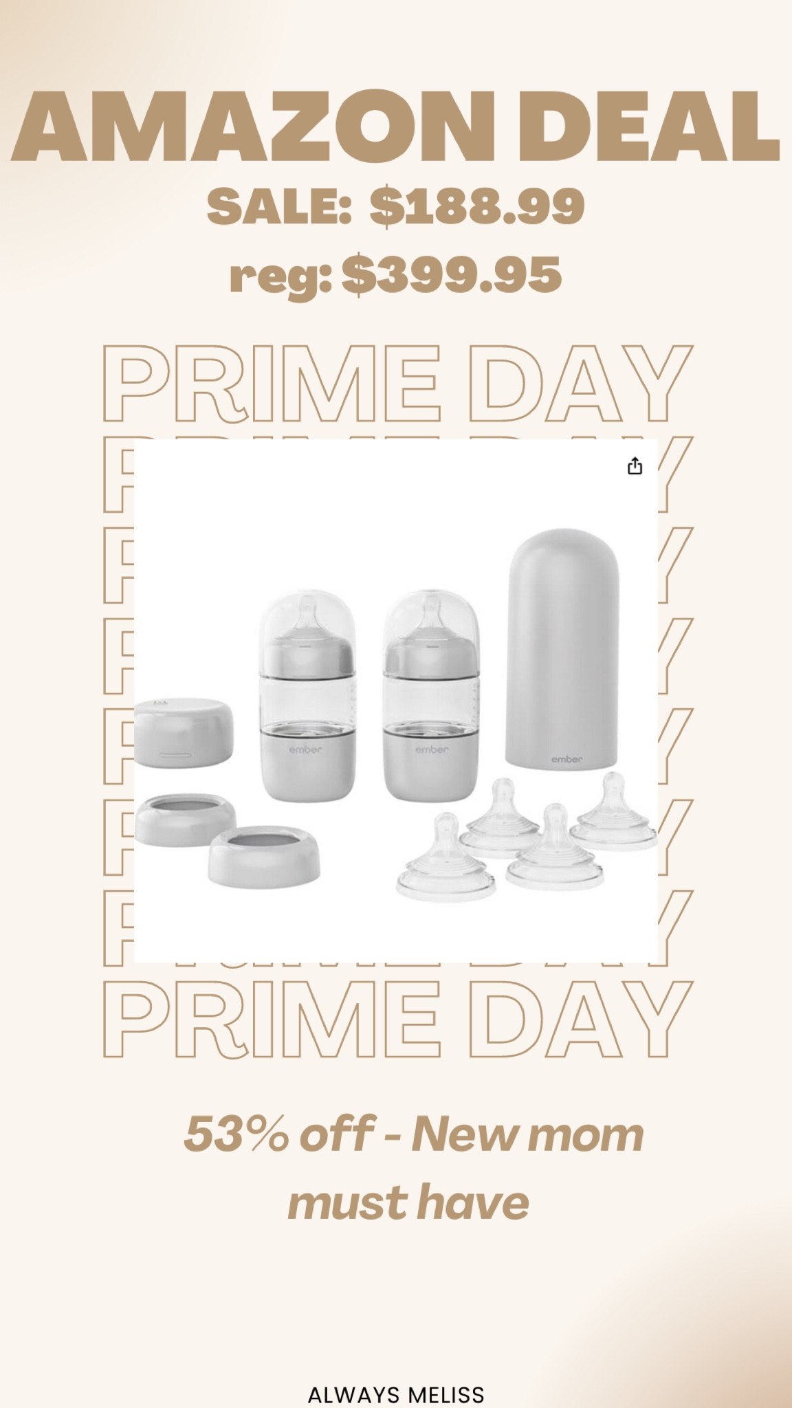 Ember bottle system is 53% off right now!! This is a baby must have.

Amazon 
Prime Day
Bottles

#LTKxPrimeDay #LTKBaby #LTKSaleAlert